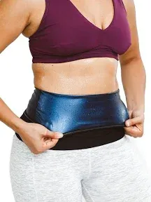 New Official Sweat Shaper Waist Trimmer for Women: Medium Black C