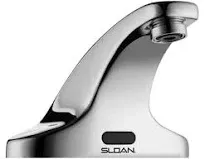 Sloan SF-2300 Sensor Activated Touch-Free Faucet, Commercial Grade with Mounting Hardware - 0.5 GPM Hardwired-Powered Deck-Mounted Mid Body, Polished Chrome Finish, 3362116