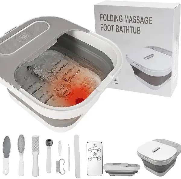 UNIFULL Collapsible Foot Spa Bath with Heat, Touch Screen, Massage Rollers, Bubble, Foot Pedicure Kit, Temperature Control, Foot Spa, Foot Bath Gifts