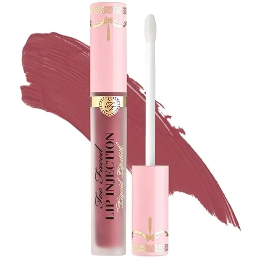 Too Faced Lip Injection Power Plumping Cream Longwear Liquid Lipstick | Hydrating, Matte + Long Lasting, 0.1 fl. oz.