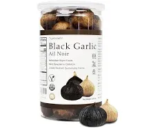 Orgnisulmte Black Garlic Made in Canada Whole Black Garlic Bulbs Fermented for 90 Days,Black Garlic Cloves All Natural 8.82 Oz