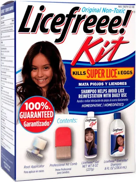 Licefreee! Complete All-In-One Kit Kills Head Lice Super Lice Eggs *New Box Dmg 