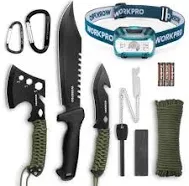 WORKPRO Camping Hatchet Machete Camping Axe Fixed Blade Hunting Knives for Camps