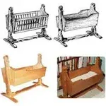 Woodcraft Project Paper Plan to Build Mission American Baby Cradle