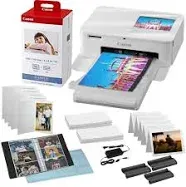 BluebirdSales Selphy CP1500 Wireless Compact Photo Printer with 1-Pack KP-108IN Color Ink Paper Set (108 Sheets of 4x6 Paper + 3 Ink Cartridges)