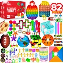 56 Pack Fidget Toys Party Favors Set Gifts for Kids Adults Autism ADHD Stress Relief Stocking Stuffers Sensory Pop It Autistic Bulk Boys Girls Pinata Filler Goodie Bag Treasure Box Classroom Prizes