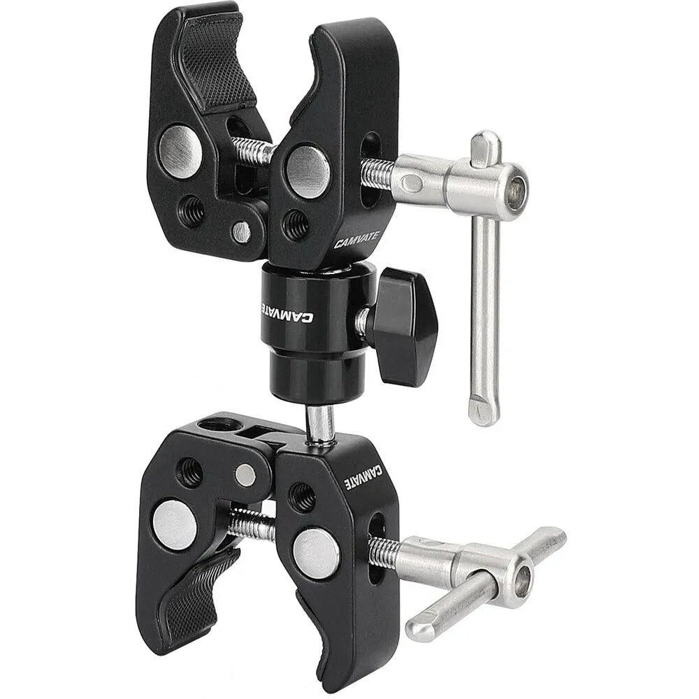 CAMVATE Double Super Crab Gripper Clamps With Adjustable 1/4&quot;-20 Ball Head Holder Adapter For Photographic Devices (Universal Use)