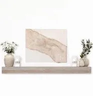 MCS Master & Co. Rustic Floating Fireplace Mantel, Long Floating Shelf for Wall Decor, 60 Inches, Antique Natural