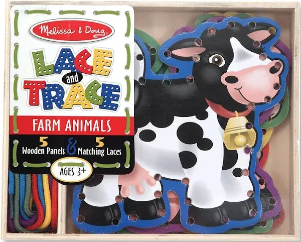 Melissa & Doug - Lace and Trace - Farm Animals