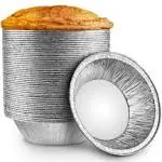 DOBI 5 Inch Mini Pie Pans [50 pack] - Small Disposable Aluminum Foil Mini Pie Ti