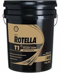 Rotella T1 40 CF/CF-2 Motor Diesel Oil, 5 Gallon - Pack of 1