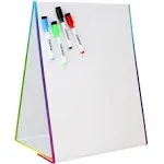 Tabletop Magnetic Easel &amp; Whiteboard (2 Sides) Includes: 4 Dry Erase Markers. Dr