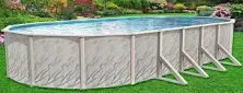 18-Inch-by-33-Inch-by-52-Inch Oval Meadows above Ground Swimming Pool and Liner Kit