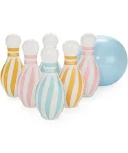 Pastel & Rainbow Backyard Bowling Set