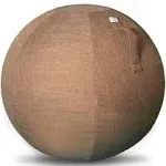 Exercise Ball Chair for Office and Desk (Cotton-Linen) Sepia