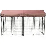 Trixie Deluxe XXL Expandable Metal Dog Kennel with Cover, 8x4' Wide