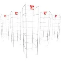 Cedar Ridge Square Foldable Tomato Cages Heavy Duty Plant Support for Vegetable Garden, Vegetables, and Flowers