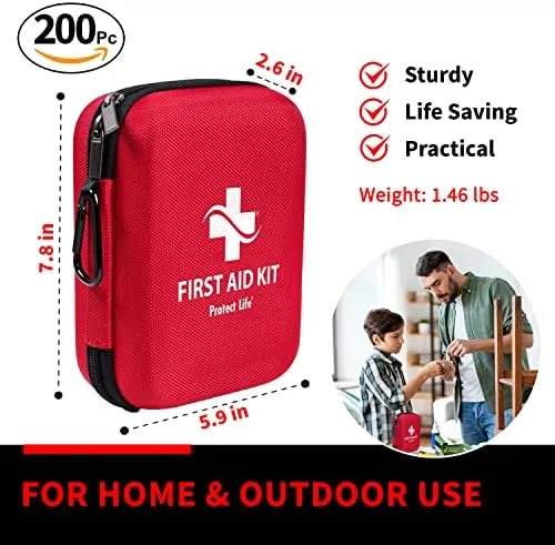 Protect Life First Aid Kit For Home/businesses Hsa/fsa Eligible Emergency Kit