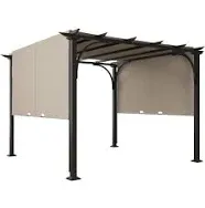 Outsunny 10' x 10' Steel Patio Pergola with Canopy