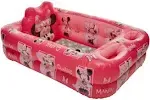 Disney Minnie Mouse Air-Filled Cushion Bath Tub - Free-Standing, Blow Up, Portable, Inflatable, Safe Bathing, Baby Bathtub, Toddler Bathtub