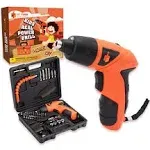 JOY TOWN JoyTown Kids Real Power Drill Set Electric Cordless Drill Tool Kit for Children with Interchangeable Bits