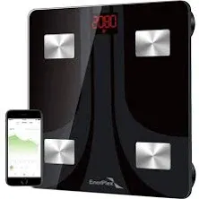 EnerPlex Scale for Body Weight - Bluetooth Compatible Accurate Digital BMI Black