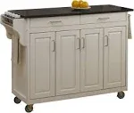 Create-a-Cart Off-White Kitchen Cart