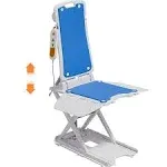 VOCIC L-Shaped Lightweight Electric Lift Chair, Patient Lift, 300 lb Capacity, Blue, Size: 26.3 x 13.7 x 8.2