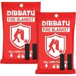 DIBBATU Fire Blanket Emergency for Kitchen Suppression Flame Retardent Safety Blanket for Home