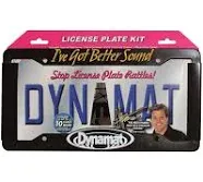 Dynamat Xtreme Car License Plate Kit Sound Deadening Damping 4x10 Sheet &amp; Frame