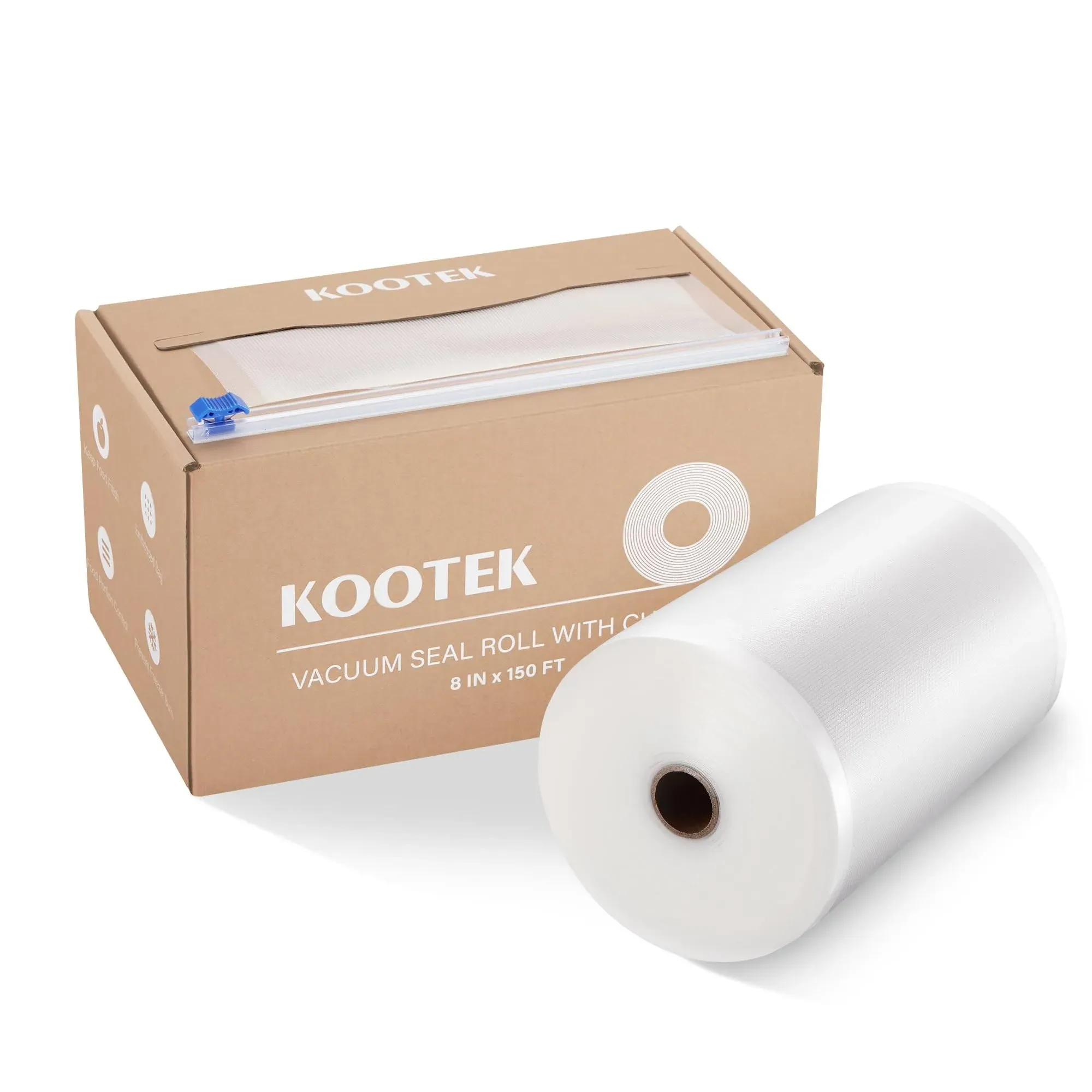 Kootek 8" x 150' Vacuum Sealer Bags Roll for Food with Cutter Dispenser ...