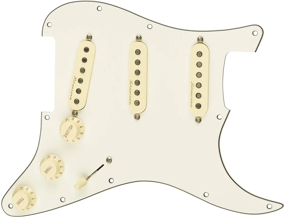 Texas Vintage Strat Guitar 7 Way Loaded Pickguard Parchment / Aged White 920D