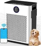 Air Purifiers for Home,FRESHDEW Air Purifiers for Bedroom Up to 1830ft² With Smart WiFi,Air Quality and Light Sensors,Double-sided Air Inlet,H13 HEPA Fliter for Pet Odor, Dust, Smoke, Wildfire 22dB