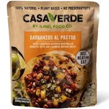 Casa Verde | Mexican Garbanzos al Pastor, 100% Natural Food - Pack of 6 - Real Taste | 100% Vegan & Non-GMO, Plant-Based, No Preservatives