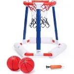 EagleStone Pool Basketball Hoop, Floating Inflatbale Pool Basketball Games Toys with 2 Pool Balls and Pump,Swimming Pool Outdoor Play Toddler Basketball Hoop Indoor for Kids Adults Age 8-12,