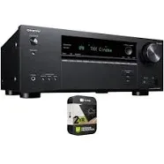 Onkyo Txnr6100 7.2-Channel THX Certified AV Receiver (Renewed) Bundle with 2 Yr CPS Enhanced Protection Pack