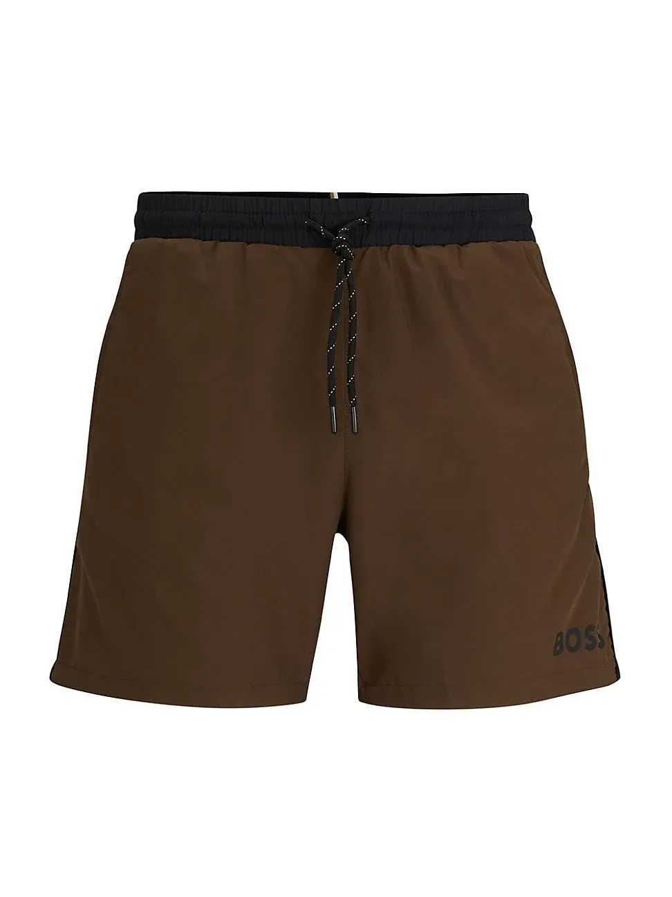 BOSS Men's White Contrast Swim Shorts