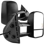 AUTOSAVER88 Tow Mirrors Compatible with 2007-2014 Chevy Silverado GMC Sierra, Power Heated Driver and Passenger Side Replacement Towing Mirror Set