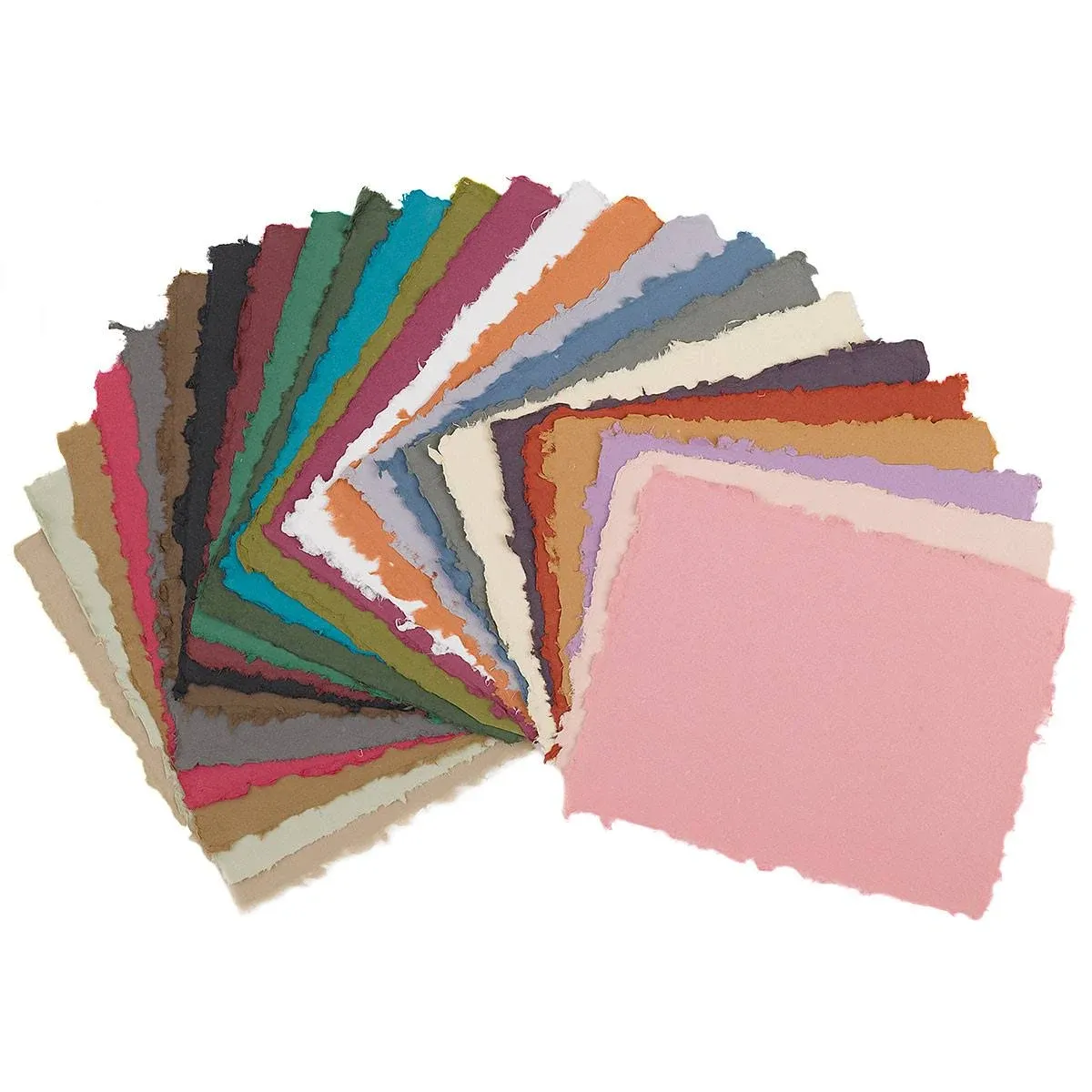 Shizen Design Handmade Pastel Paper, 8-1/2 x 11 Inches, Assorted Colors, 25 Sheets