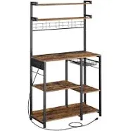 VASAGLE Bakers Rack with 4 AC Outlets