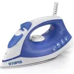 Utopia Home Steam Iron for Clothes - Non-Stick Soleplate - 1200W Clothes Iron - Textile Iron 2.3 meter Long Cord Adjustable Thermostat Control, Overheat Safety Protection & Variable Steam Control Blue