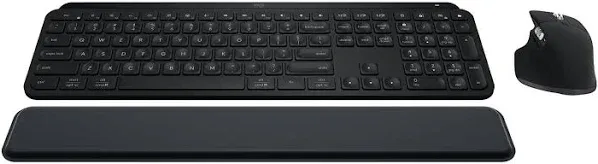 Logitech MX Keys S Combo - Performance Wireless Keyboard and Mouse with Palm