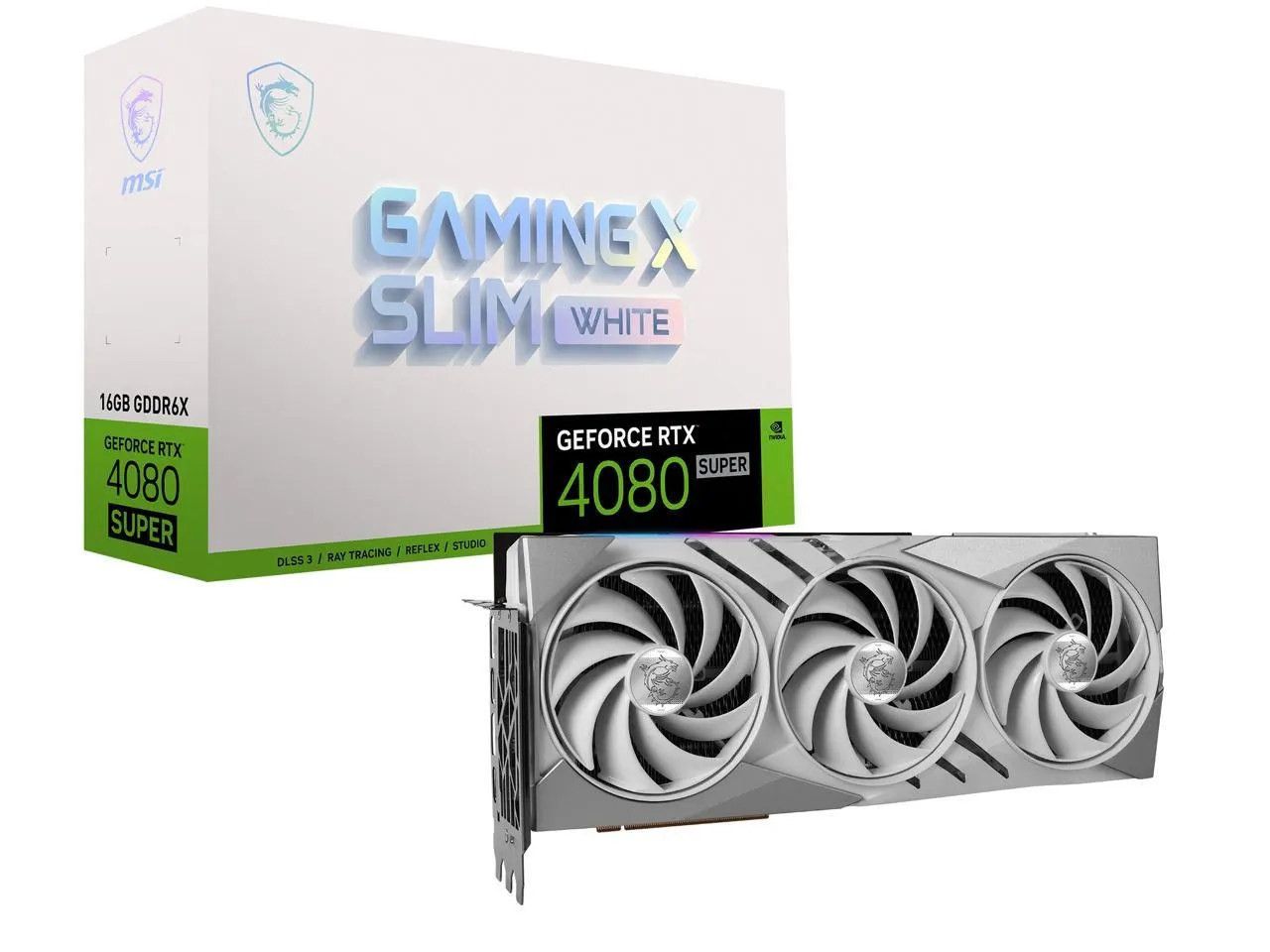 MSI Gaming GeForce RTX 4080 SUPER 16GB GDDR6X PCI Express 4.0 ATX Video Card RTX 4080 SUPER 16G GAMING X SLIM WHITE