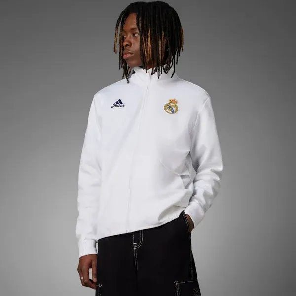 ADIDAS REAL MADRID ANTHEM JACKET MEN SIZE L NEW WITH TAGS White HY0643