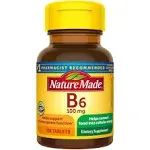 Nature Made Vitamin B6 100 mg Tabs, 100 ct