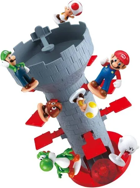 Epoch Games Super Mario Blow Up! Shaky Tower Balancing Game - Tabletop Skill 