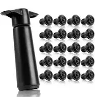 20 Pieces Wine Stoppers with Vacuum Pump Wine Preserver Vacuum Bottle Stopper Wine Keeper Wine Vacuum Stoppers Wine Saver Vacuum Pump for Kitchen Home Bar Office, Gifts for Wine Lovers