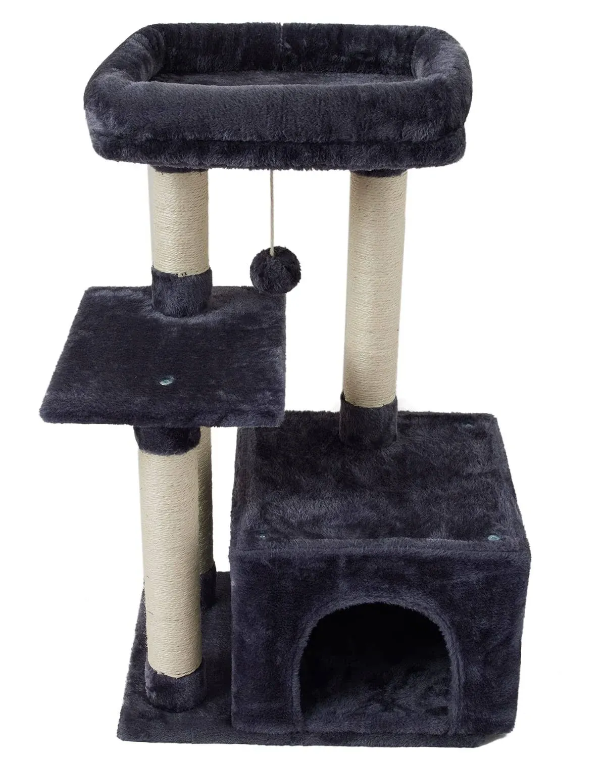 FISH&NAP Cute Cat Tree Kitten Cat Tower for Indoor Cat Condo Sisal Scratching ...