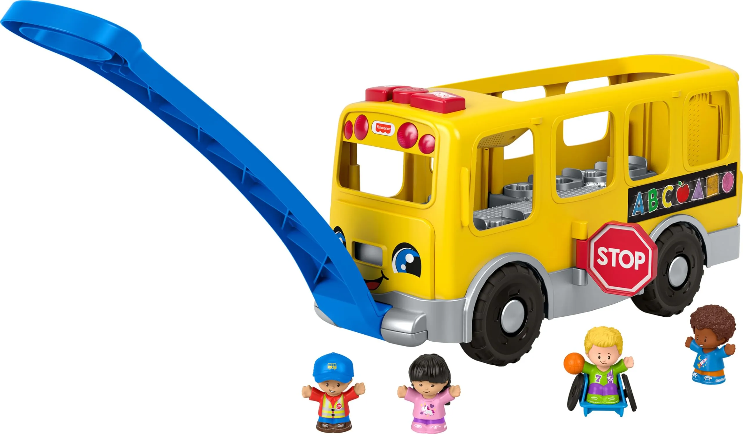 Fisher-Price Little People Big Yellow Bus Musical Push And Pull Toy Ages 1-5 NEW