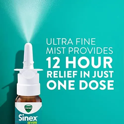 Vicks Sinex SEVERE Nasal Spray, Original Ultra Fine Mist, Decongestant Medicine